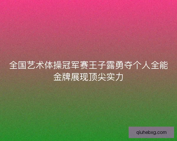 全国艺术体操冠军赛王子露勇夺个人全能金牌展现顶尖实力